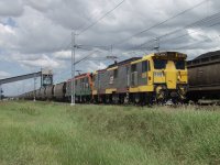 Long & heavy coal trains - electric, Queensland, Australia.