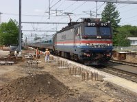 Conventional Amtrak electrics, Connecticut, United States.