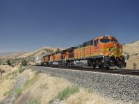 Heavy freights in sunny California, United States.