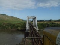 Approaching a bridge.