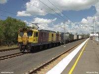 Northbound goods train at Maryborourgh West station.