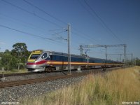 Rockhampton-Brisbane electric powered Tilt Train.
