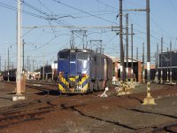 6E1 locos going into shed tracks.