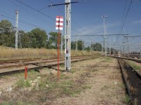 West end of locomotive ready tracks.