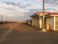 Sunset on the new and now mothballed station.