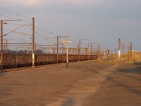Sunset on the station platform.