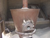 Coal fired sand drier.