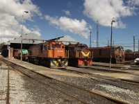 Diesels at the shed.