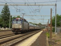 Amtrak #173 departing Old Saybrook, headed for New Haven and later New York.